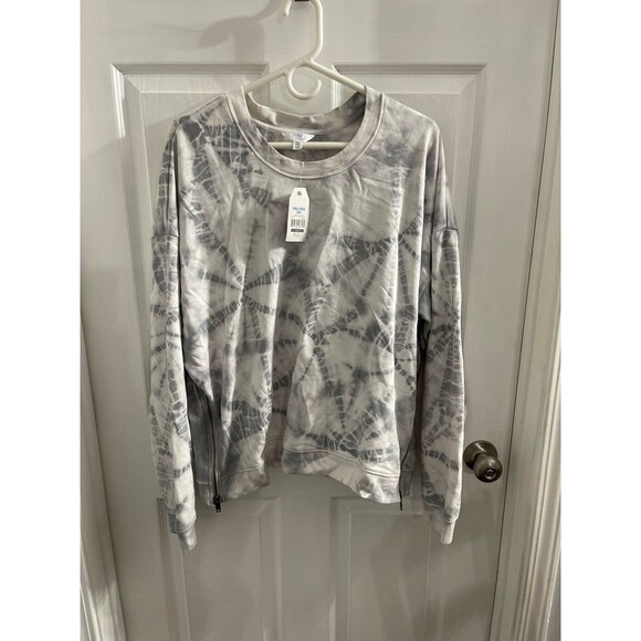 Time and Tru Side Zip Sweatshirt Size XXL (20) Gray/White New With Tag - Picture 1 of 8